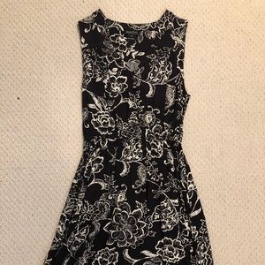 Lucky Brand black and white floral dress